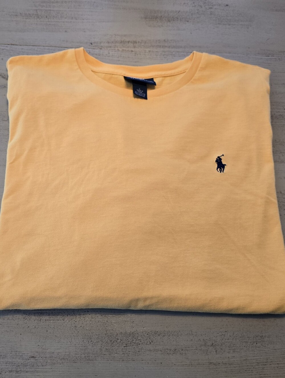 Polo by Ralph Lauren Long Sleeve TShirt, Men's Large, Yellow, 100% Cotton